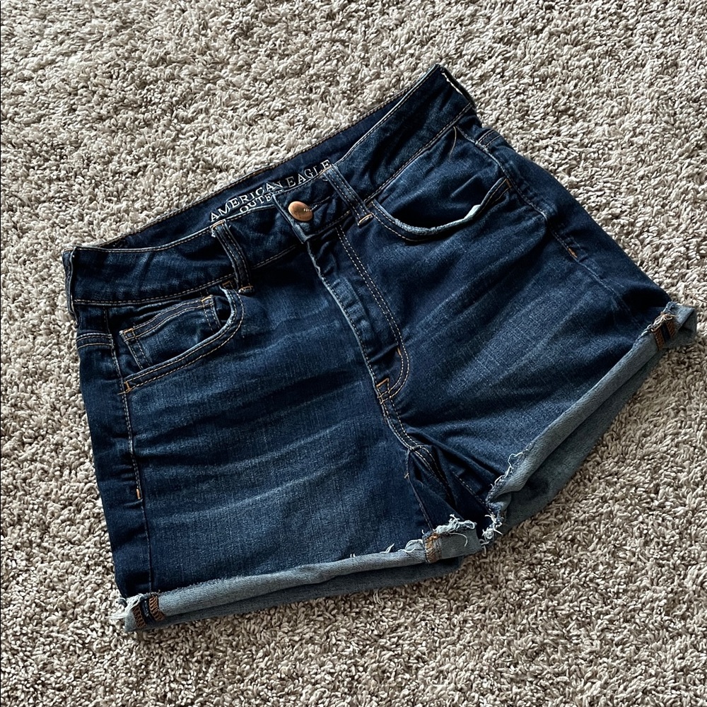 American Eagle Outfitters Hi-Rise Shortie super stretch Denim Shorts size 6